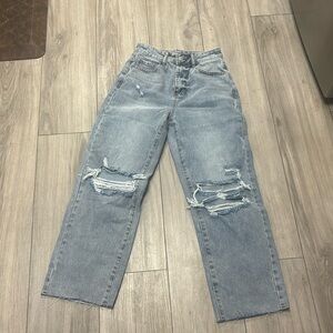 Blue jeans High Rise with wholes